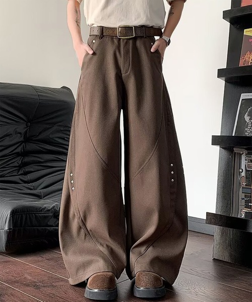 WESTBOY(ウエストボーイ)の「Y2K サイドスタッズ ワイドパンツ WO26W1PT09(その他パンツ・メンズ・ブラック/ブラウン・XL/M/L)」の11枚目の写真