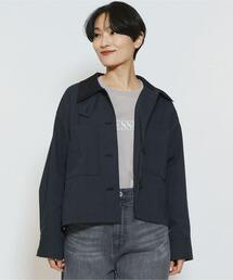 feerique ポリエステルツイルワイドクロップドジャケット［セットアップ可能］