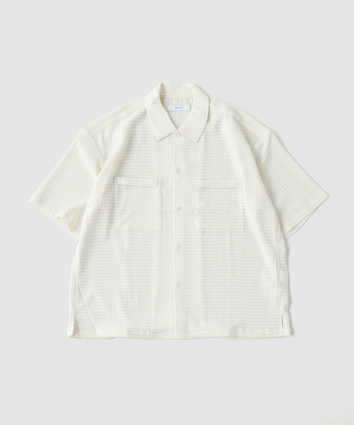 B.C STOCK（ベーセーストック）の「ヨウリュウミニチェックシャツ（シャツ/ブラウス・メンズ・ホワイト/ネイビー/ベージュ/イエロー・MEDIUM/LARGE）」の2枚目の写真