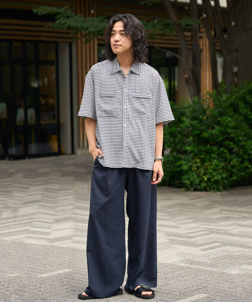 B.C STOCK（ベーセーストック）の「ヨウリュウミニチェックシャツ（シャツ/ブラウス・メンズ・ホワイト/ネイビー/ベージュ/イエロー・MEDIUM/LARGE）」の11枚目の写真