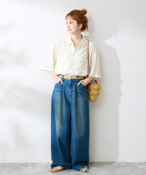 B.C STOCK（ベーセーストック）の「ヨウリュウミニチェックシャツ（シャツ/ブラウス・メンズ・ホワイト/ネイビー/ベージュ/イエロー・MEDIUM/LARGE）」の13枚目の写真