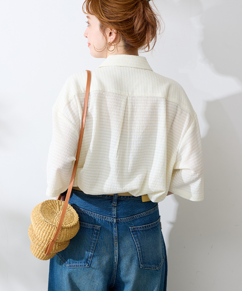 B.C STOCK（ベーセーストック）の「ヨウリュウミニチェックシャツ（シャツ/ブラウス・メンズ・ホワイト/ネイビー/ベージュ/イエロー・MEDIUM/LARGE）」の18枚目の写真