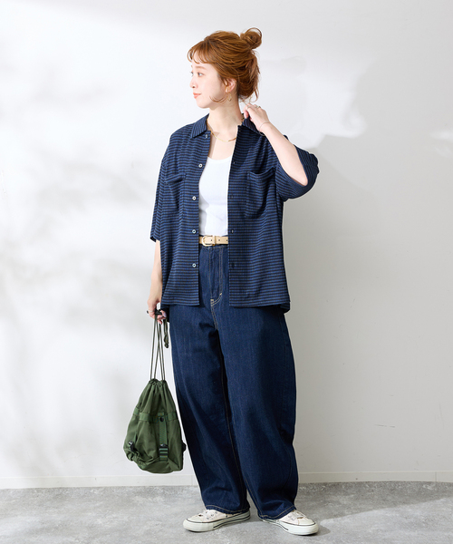 B.C STOCK（ベーセーストック）の「ヨウリュウミニチェックシャツ（シャツ/ブラウス・メンズ・ホワイト/ネイビー/ベージュ/イエロー・MEDIUM/LARGE）」の21枚目の写真