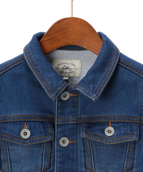green label relaxing（グリーンレーベルリラクシング）の「ドビーデニム ブルゾン◆（デニムジャケット・キッズ・コバルトブルー・105/125/115）」の3枚目の写真