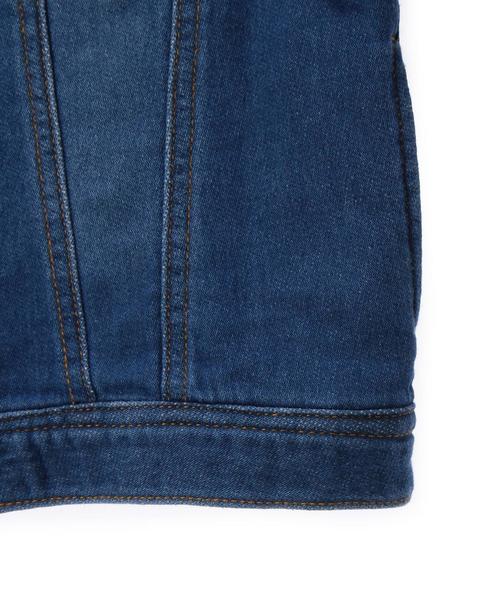 green label relaxing（グリーンレーベルリラクシング）の「ドビーデニム ブルゾン◆（デニムジャケット・キッズ・コバルトブルー・105/125/115）」の5枚目の写真