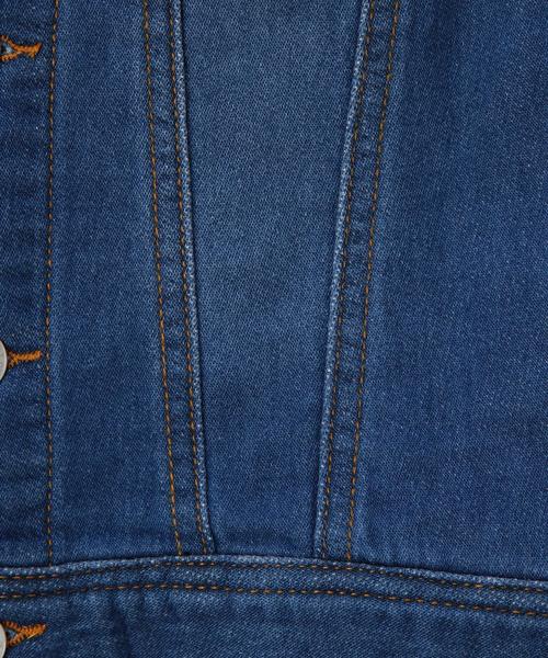 green label relaxing（グリーンレーベルリラクシング）の「ドビーデニム ブルゾン◆（デニムジャケット・キッズ・コバルトブルー・105/125/115）」の6枚目の写真