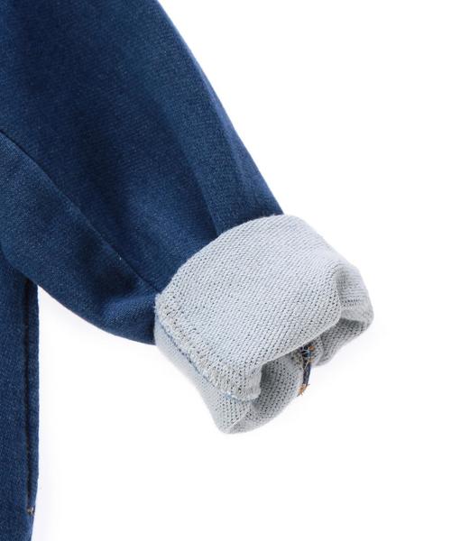 green label relaxing（グリーンレーベルリラクシング）の「ドビーデニム ブルゾン◆（デニムジャケット・キッズ・コバルトブルー・105/125/115）」の7枚目の写真