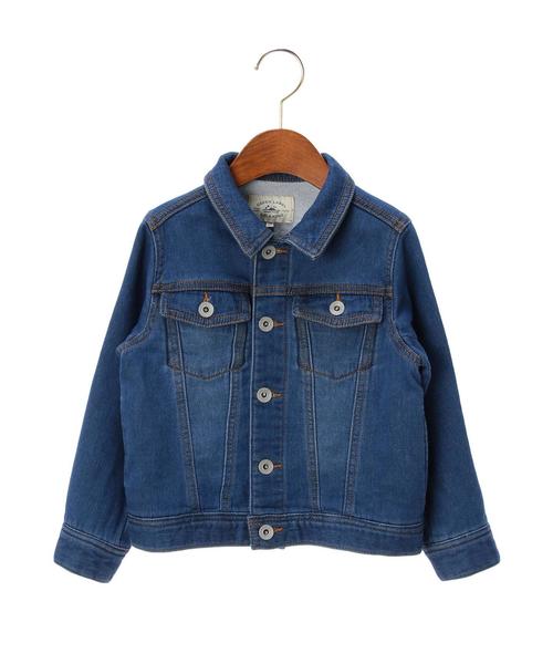 green label relaxing（グリーンレーベルリラクシング）の「ドビーデニム ブルゾン◆（デニムジャケット・キッズ・コバルトブルー・105/125/115）」の8枚目の写真