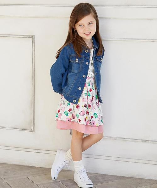 green label relaxing（グリーンレーベルリラクシング）の「ドビーデニム ブルゾン◆（デニムジャケット・キッズ・コバルトブルー・105/125/115）」の9枚目の写真