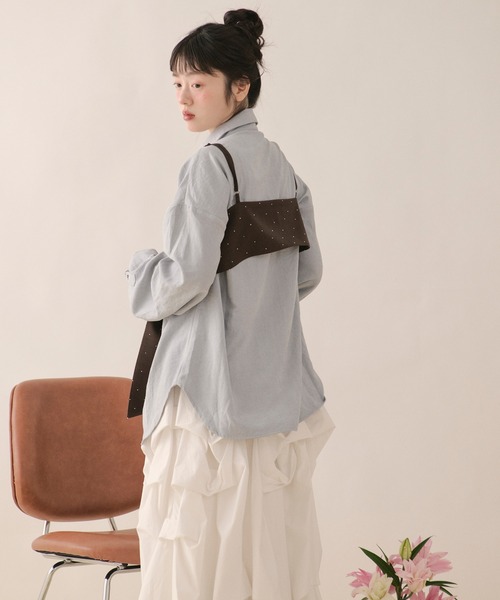 loin nuit(ロワンニュイ)の「assort nuance ribbon bustier / アソートニュアンスリボンビスチェ(キャミソール・レディース・ブラウン/グレー/ブルー/ピンク・FREE)」の16枚目の写真