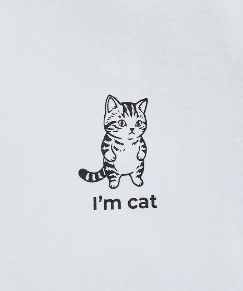 SETUP7(セットアップセブン)の「【I'm cat】選べるマルチロゴ ワンポイント キャットロゴ クルーネック半袖Tシャツ(Tシャツ/カットソー・レディース・ホワイト系その他3/ホワイト系その他2/ホワイト系1・S/M)」の20枚目の写真