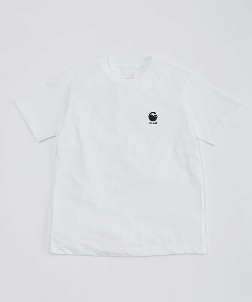 SETUP7(セットアップセブン)の「【I'm cat】選べるマルチロゴ ワンポイント キャットロゴ クルーネック半袖Tシャツ(Tシャツ/カットソー・レディース・ホワイト系その他3/ホワイト系その他2/ホワイト系1・S/M)」の15枚目の写真