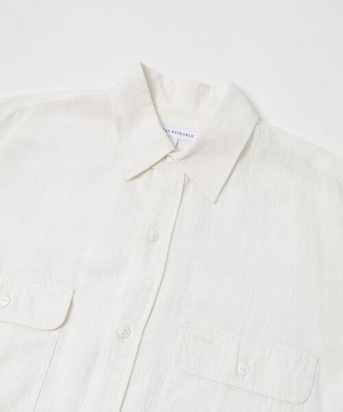 URBAN RESEARCH(アーバンリサーチ)の「SANDWASH LINEN WORK SHIRTS(シャツ/ブラウス・メンズ・ブラウン/ネイビー/ホワイト/ブラック・MEDIUM/LARGE)」の7枚目の写真
