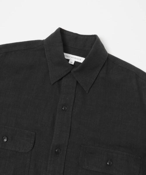 URBAN RESEARCH(アーバンリサーチ)の「SANDWASH LINEN WORK SHIRTS(シャツ/ブラウス・メンズ・ブラウン/ネイビー/ホワイト/ブラック・MEDIUM/LARGE)」の14枚目の写真