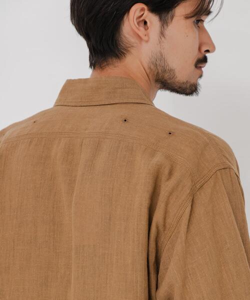 URBAN RESEARCH(アーバンリサーチ)の「SANDWASH LINEN WORK SHIRTS(シャツ/ブラウス・メンズ・ブラウン/ネイビー/ホワイト/ブラック・MEDIUM/LARGE)」の15枚目の写真