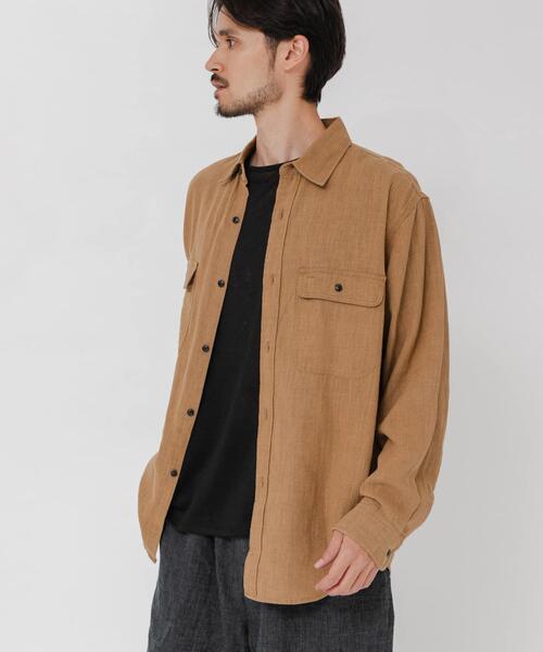 URBAN RESEARCH(アーバンリサーチ)の「SANDWASH LINEN WORK SHIRTS(シャツ/ブラウス・メンズ・ブラウン/ネイビー/ホワイト/ブラック・MEDIUM/LARGE)」の17枚目の写真