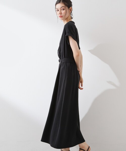 THE SHOP TK (ザ ショップ ティーケー )の「【M-XL/ひんやり/遮熱】やみつきになる とろみスキッパーワンピース(ワンピース・レディース・ネイビー/スミクロ・12/13/14)」の13枚目の写真