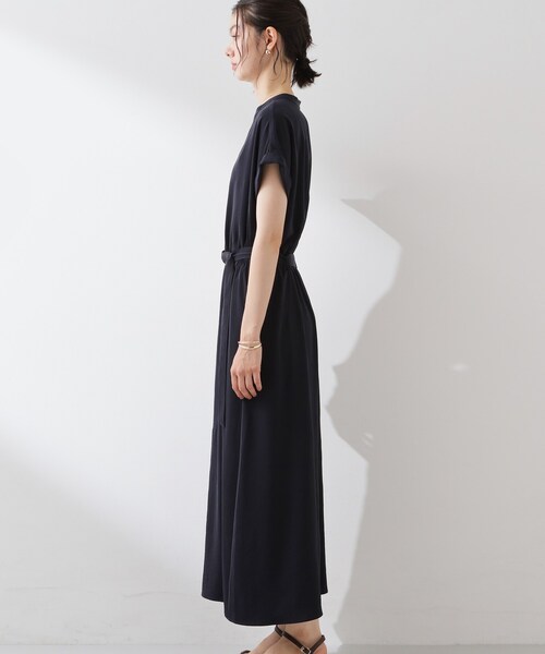 THE SHOP TK (ザ ショップ ティーケー )の「【ひんやり/遮熱】やみつきになる とろみスキッパーワンピース(ワンピース・レディース・ネイビー/スミクロ・12/13/14)」の20枚目の写真