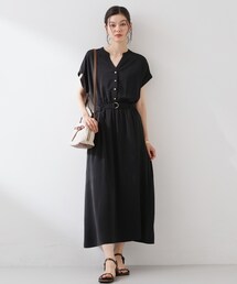 THE SHOP TK  | 【M-XL/ひんやり/遮熱】やみつきになる とろみスキッパーワンピース(ワンピース)