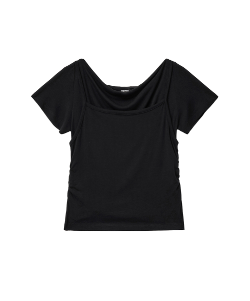 RENSE(レンセ)の「Cami Layered T-Shirt Black(Tシャツ/カットソー・レディース・その他・OS)」の3枚目の写真