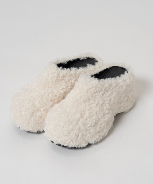 MAISON SPECIAL(メゾンスペシャル)の「Fur Sabot/ファーサボ(その他シューズ・レディース・ブルー/ブラック/マルチ/アイボリー・36/38/37)」の11枚目の写真