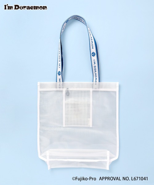 Flowering（フラワーリング）の「I’M DORAEMON/ビニールメッシュトート（トートバッグ・レディース・ブルー・FREE）」の5枚目の写真