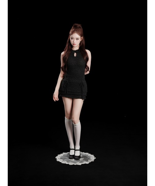 セール】Texture Frill Mini Dress（ワンピース）｜andwang