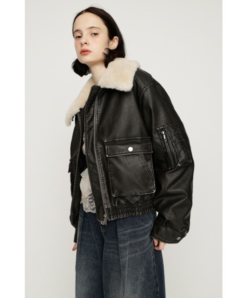 SLY（スライ）の「【26AW受注会大人気アウター！】WASHED PUFFER SHORT BZ ウォッシュドパッファーショートブルゾン 秋服 冬服（ブルゾン・レディース・ブラック/ベージュ系その他/ブラウン系その他2/ダークブラック/バーガンディー・FREE）」の19枚目の写真