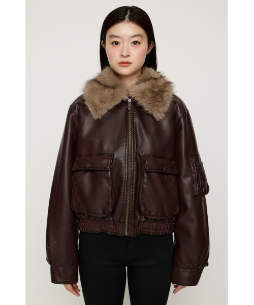 SLY（スライ）の「【26AW受注会大人気アウター！】WASHED PUFFER SHORT BZ ウォッシュドパッファーショートブルゾン 秋服 冬服（ブルゾン・レディース・ブラック/ベージュ系その他/ブラウン系その他2/ダークブラック/バーガンディー・FREE）」の11枚目の写真