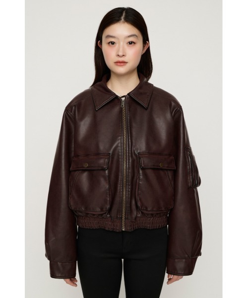SLY（スライ）の「【26AW受注会大人気アウター！】WASHED PUFFER SHORT BZ ウォッシュドパッファーショートブルゾン 秋服 冬服（ブルゾン・レディース・ブラック/ベージュ系その他/ブラウン系その他2/ダークブラック/バーガンディー・FREE）」の12枚目の写真
