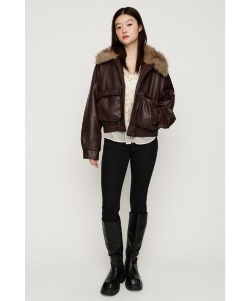 SLY（スライ）の「【26AW受注会大人気アウター！】WASHED PUFFER SHORT BZ ウォッシュドパッファーショートブルゾン 秋服 冬服（ブルゾン・レディース・ブラック/ベージュ系その他/ブラウン系その他2/ダークブラック/バーガンディー・FREE）」の15枚目の写真