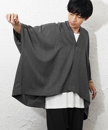 MinoriTY | 【MinoriTY】リネンタッチBIGポンチョ メンズ 夏服 ユニセックス 半袖 ワイド(その他アウター)
