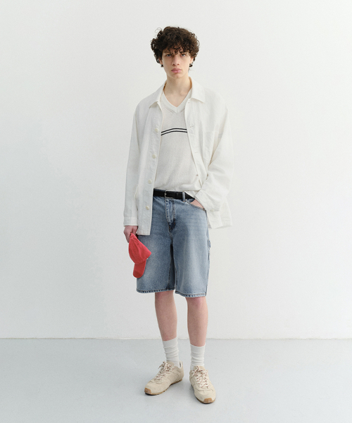 DUNST FOR MEN(ダンストフォーメン)の「CLASSIC CARPENTER DENIM SHORTS_UDPA6B324_LIGHT BLUE(その他パンツ・メンズ・ライトブルー・SMALL/MEDIUM/LARGE)」の1枚目の写真