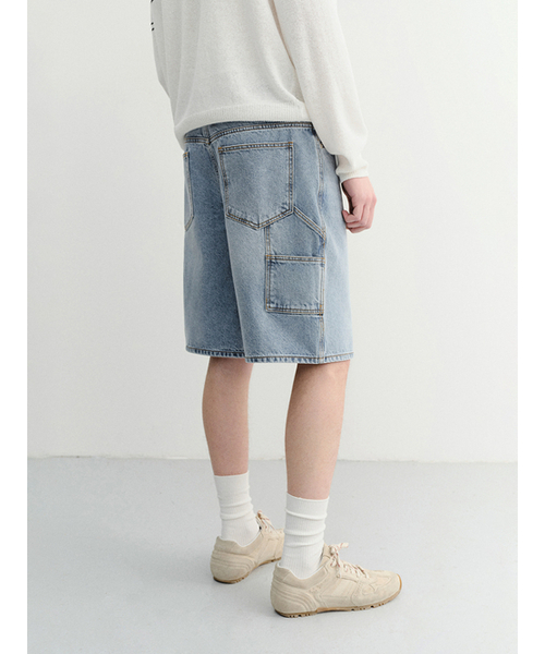 DUNST FOR MEN(ダンストフォーメン)の「CLASSIC CARPENTER DENIM SHORTS_UDPA6B324_LIGHT BLUE(その他パンツ・メンズ・ライトブルー・SMALL/MEDIUM/LARGE)」の2枚目の写真