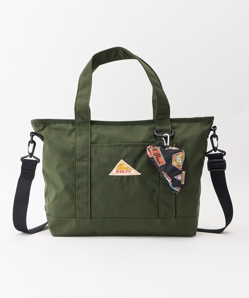 KELTY(ケルティ)の「総柄ポーチ付/限定モデル【KELTY】LIMITED ZIP TOTE S(トートバッグ・レディース・タン/ブラック/オリーブ・ONE SIZE)」の3枚目の写真