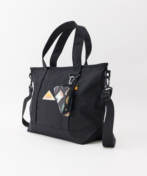 KELTY(ケルティ)の「総柄ポーチ付/限定モデル【KELTY】LIMITED ZIP TOTE S(トートバッグ・レディース・タン/ブラック/オリーブ・ONE SIZE)」の9枚目の写真