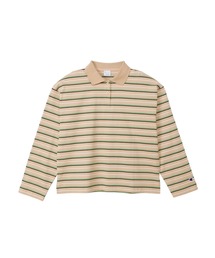 【Champion/チャンピオン】レディース ロングスリーブボーダーポロシャツ