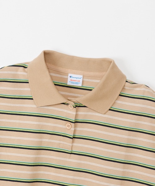 Champion(チャンピオン)の「【Champion/チャンピオン】レディース ロングスリーブボーダーポロシャツ(ポロシャツ・レディース・ベージュ/ネイビー・MEDIUM/LARGE)」の9枚目の写真