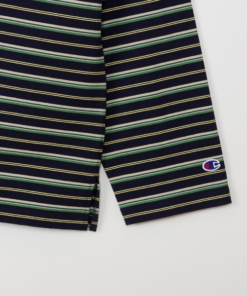Champion(チャンピオン)の「【Champion/チャンピオン】レディース ロングスリーブボーダーポロシャツ(ポロシャツ・レディース・ベージュ/ネイビー・MEDIUM/LARGE)」の3枚目の写真