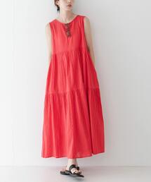 URBAN RESEARCH Sonny Label | コットンティアードサッカーワンピース(ワンピース)