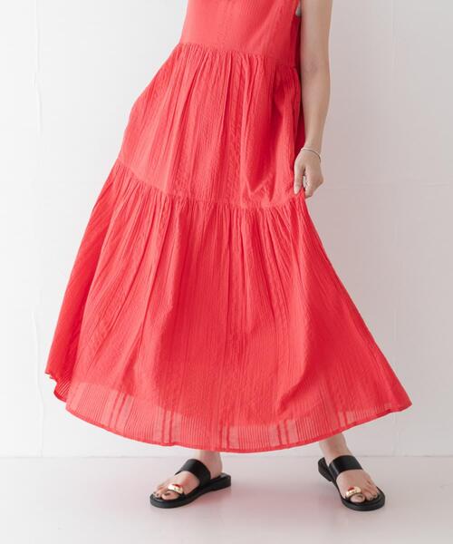 URBAN RESEARCH Sonny Label(アーバンリサーチサニーレーベル)の「コットンティアードサッカーワンピース(ワンピース・レディース・ブラウン/ブラック/レッド・FREE)」の20枚目の写真