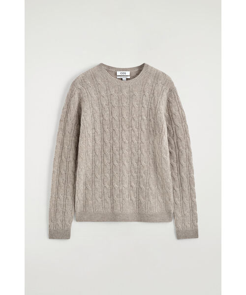 COS(コス)の「ケーブルニット カシミヤ セーター(ニット/セーター・レディース・ネイビー/ベージュ・XS/S/M/L)」の14枚目の写真