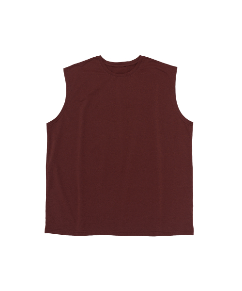 BLANKIT(ブランキット)の「ドライフローソフトクルーネックスリーブレス(ワイン)(Tシャツ/カットソー・レディース・その他・2XL/X-LARGE)」の1枚目の写真