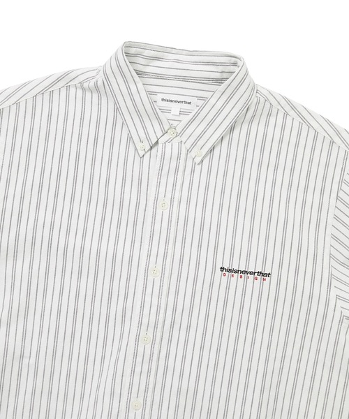 thisisneverthat(ディスイズネバーザット)の「DSN Striped Oxford Shirt(シャツ/ブラウス・メンズ・ネイビー/グレー/オフホワイト・L/M/S/XL)」の4枚目の写真