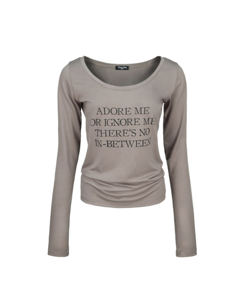 MAGORENSEOUL(マゴレンソウル)の「ADORE ME レディース ルーズフィットロングスリーブモカ(Tシャツ/カットソー・レディース・その他・FREE)」の1枚目の写真