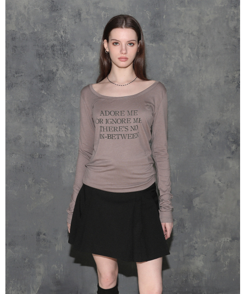 MAGORENSEOUL(マゴレンソウル)の「ADORE ME レディース ルーズフィットロングスリーブモカ(Tシャツ/カットソー・レディース・その他・FREE)」の3枚目の写真