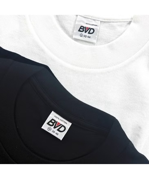 B.V.D(ビーブイディー)の「《B.V.D》150th PACK MEDIUM WEIGHT TEE(Tシャツ/カットソー・メンズ・ホワイト/ブラック・LARGE/MEDIUM/X-LARGE)」の3枚目の写真