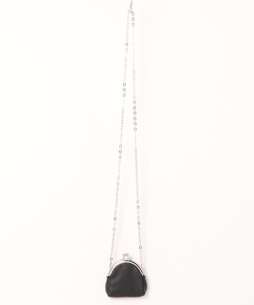 VIBGYOR(ヴィブジョー)の「urbanfemine./がま口 ミニチェーンバッグ ショルダーバッグ ミニポーチ ミニウォレットバッグ U7643(ショルダーバッグ・レディース・ブラック/ホワイト・FREE)」の11枚目の写真