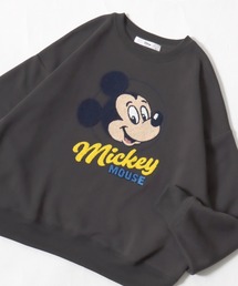 別注 Disney(ディズニー)キャラクターサガラ刺繍スウェットトレーナー(裏起毛)ミッキーマウス ミニーマウス