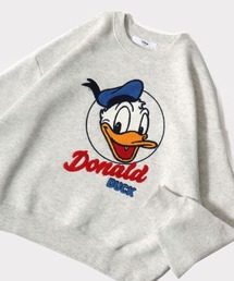 別注 Disney(ディズニー)キャラクターサガラ刺繍スウェットトレーナー(裏起毛)ミッキーマウス ミニーマウス